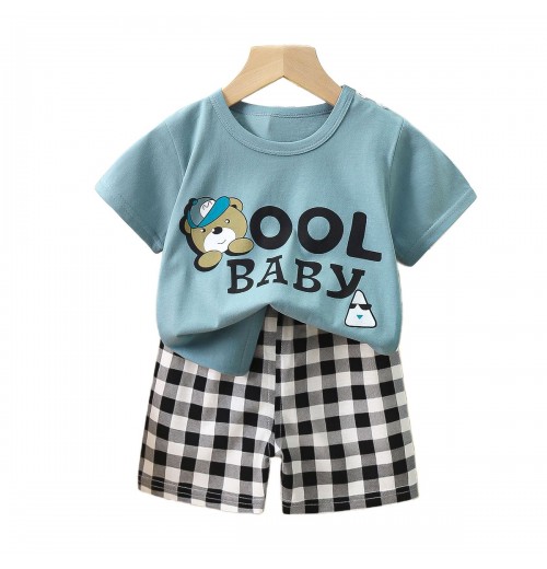 Summer Baby Clothes Cotton T-shirt and Short Kids Children Outfits Boy Clothing Set