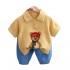 Summer thin lapel boy baby cotton yarn clothing set wholesale children's clothing wholesale