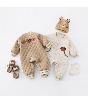 Baby 2024 new thick-padded fall/winter onesie