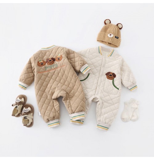 Baby 2024 new thick-padded fall/winter onesie