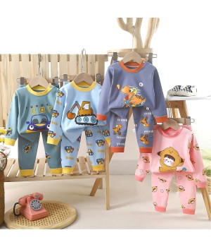 Comfortable Four seasons Cartoon Print Baby Clothes Sets Unisex Kids Clothing Sets Boys