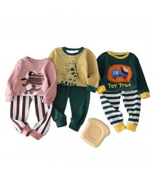 Good quality cotton fabric baby clothes cheaper price baby 2pcs clothing set