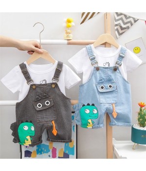 Cute Clothes 2 Pcs Summer Clothing Set Cotton Suits Infant Kids Baby Boy Suit