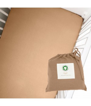 Gots 100% Cotton Jersey Organic Cotton Soft Knit Crib Sheet Baby Bed Cover with Cloth Bag