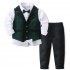 Young boy formal suit fashion children's clothing for 0-12 Years old Western style boy party suit baby long-sleeved trousers