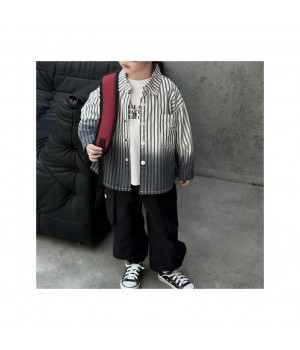 Wholesale Fashion Design Stripe Shirt T-shirt Pants 3 Pieces Cotton Soft Boy Children Clothing Set