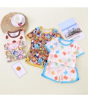 Kids Summer Clothing Set Printed Shirt Shorts Sets Little Boy Clothing Toddler Baby Boy Clothes