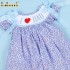 I Love Dad Hand Smocked Girl Floral Dress ODM Customized Embroidery Wholesale Manufacturer baby Girl Dresses In Vietnam - BB3079