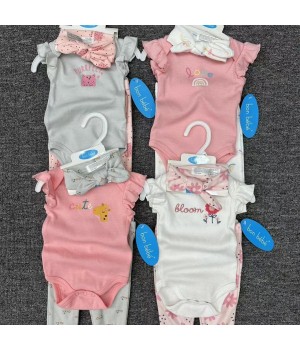 Brand New 0-24M Spring Baby Clothes for Newborn Boys Cotton Apparel with Rompers Suspenders Dress Style Wholesale Available