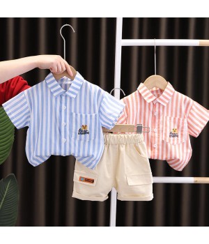 0-5T Short Sleeve Casual Baby Boy Clothing Set Cotton T-shirt Shorts 2PCS Children Toddler Boys Clothes