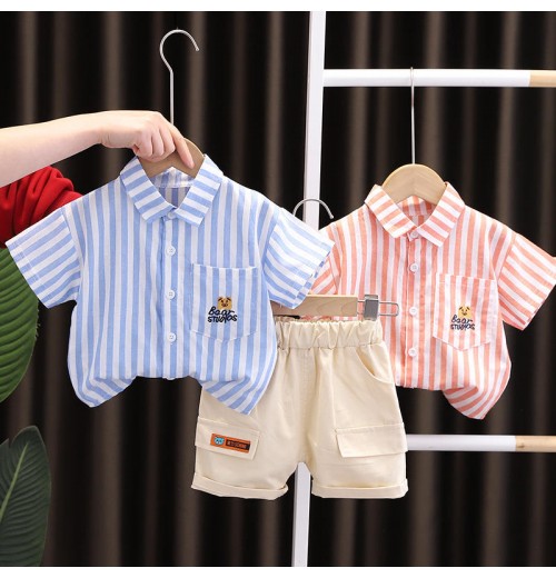 0-5T Short Sleeve Casual Baby Boy Clothing Set Cotton T-shirt Shorts 2PCS Children Toddler Boys Clothes