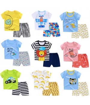 2021 Hot Sale Summer Children's Clothing Sets 100 Different Design Baby Boy Clothing Sets 2pcs T-shirt kids clothes