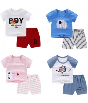 Casual Polyester Baby Clothing Set for Boys and Girls, Customizable True Size with Colorful Print Patterns at Affordable Prices