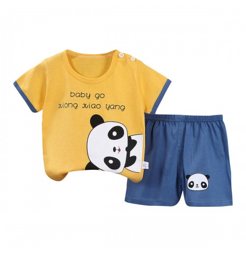 Winter Baby Boy's Casual Two-Piece Short Set - Cozy Sweatshirt and Shorts for Kids, Perfectly Sized as the Picture