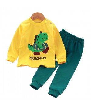 Children's Autumn Clothes Set New Cotton Boys' Autumn Pajamas Girl baby Homewear Children's Clothing Wholesale