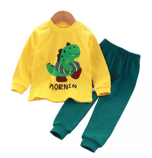 Children's Autumn Clothes Set New Cotton Boys' Autumn Pajamas Girl baby Homewear Children's Clothing Wholesale