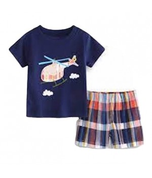 Custom Good quality cotton fabric baby Boys clothes cheaper price baby 2pcs clothing set