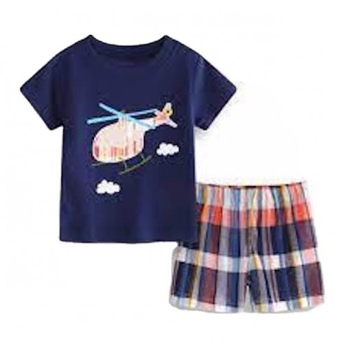 Custom Good quality cotton fabric baby Boys clothes cheaper price baby 2pcs clothing set